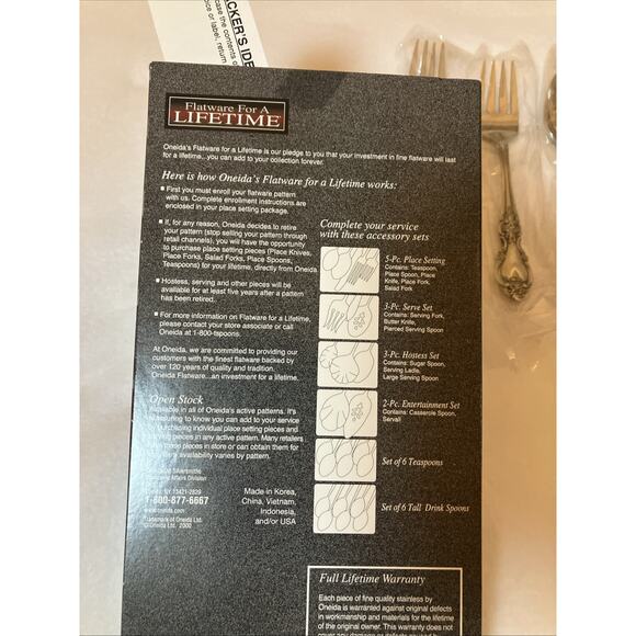 Oneida Louisiana 18/8 Stainless Steel 5pc. Place Setting Made in USA Community - Picture 4 of 5